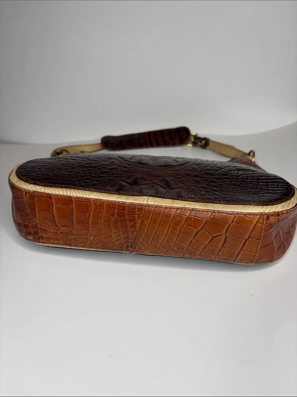 Brahmin croc embossed
